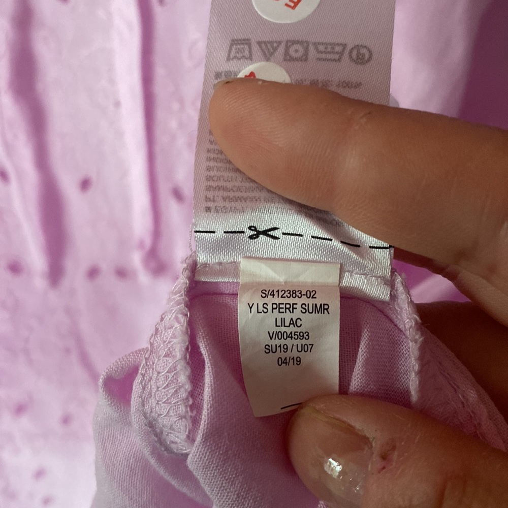 Old Navy NWT Long Sleeve Top size XL in Lilac - Picture 7 of 8